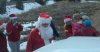 Santa visits the kids.